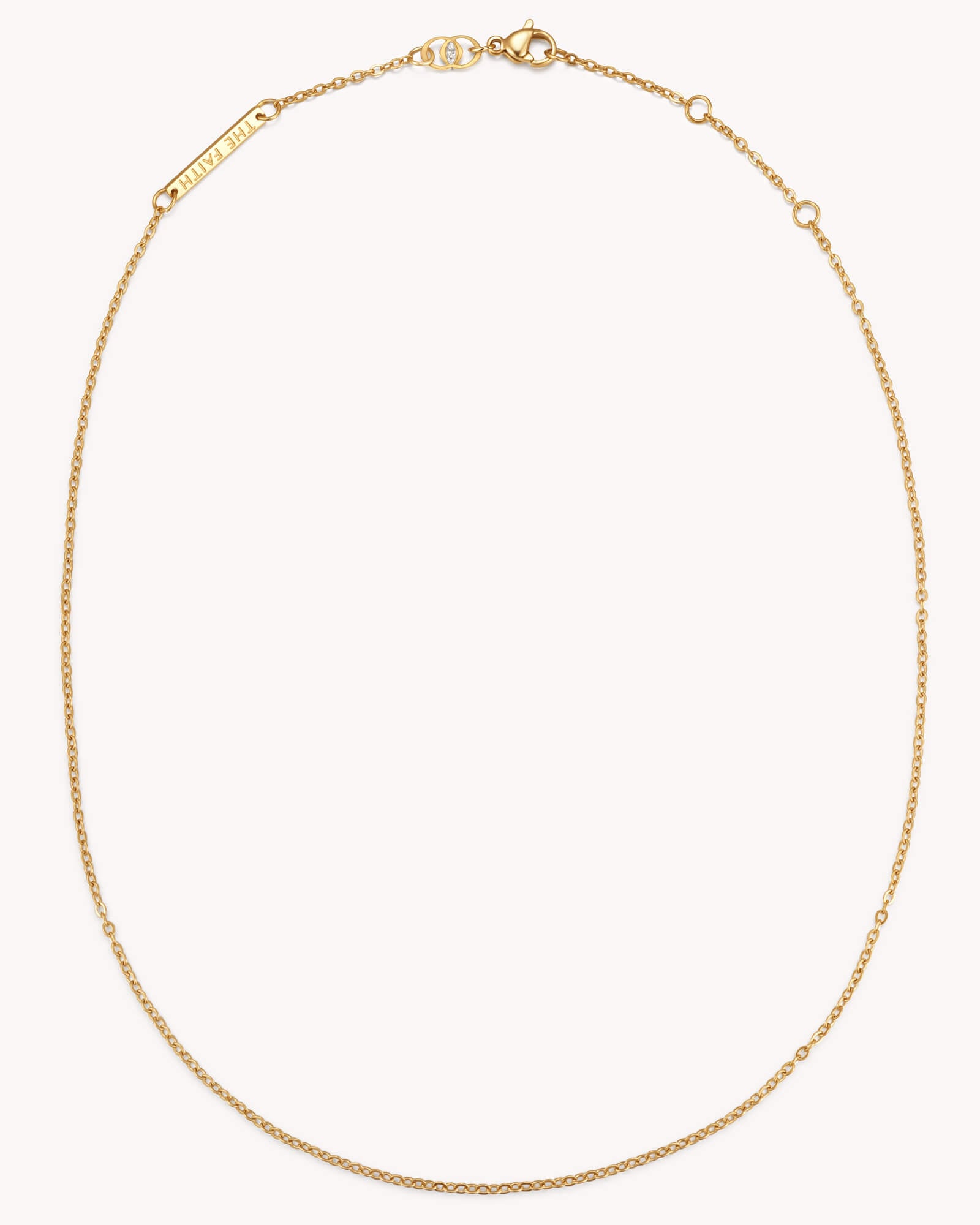 An additional image of the Cable Chain Gold Necklace
