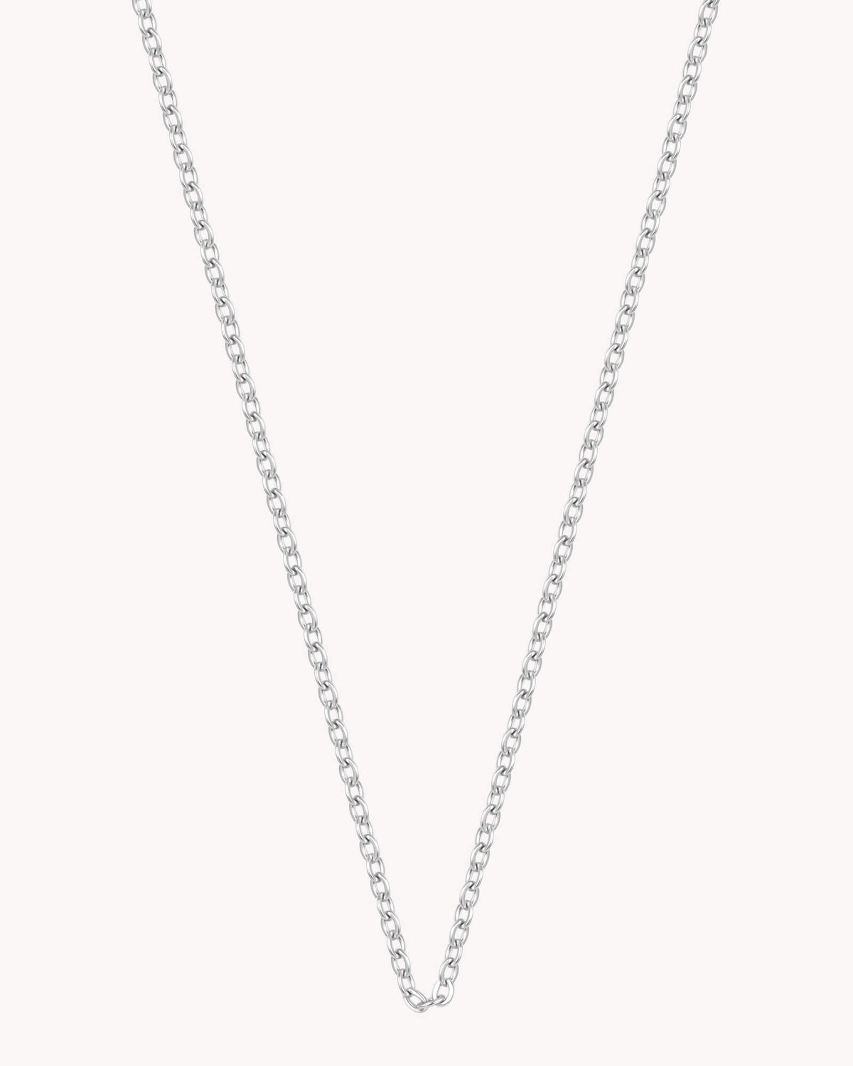 Cable Chain White Gold Necklace