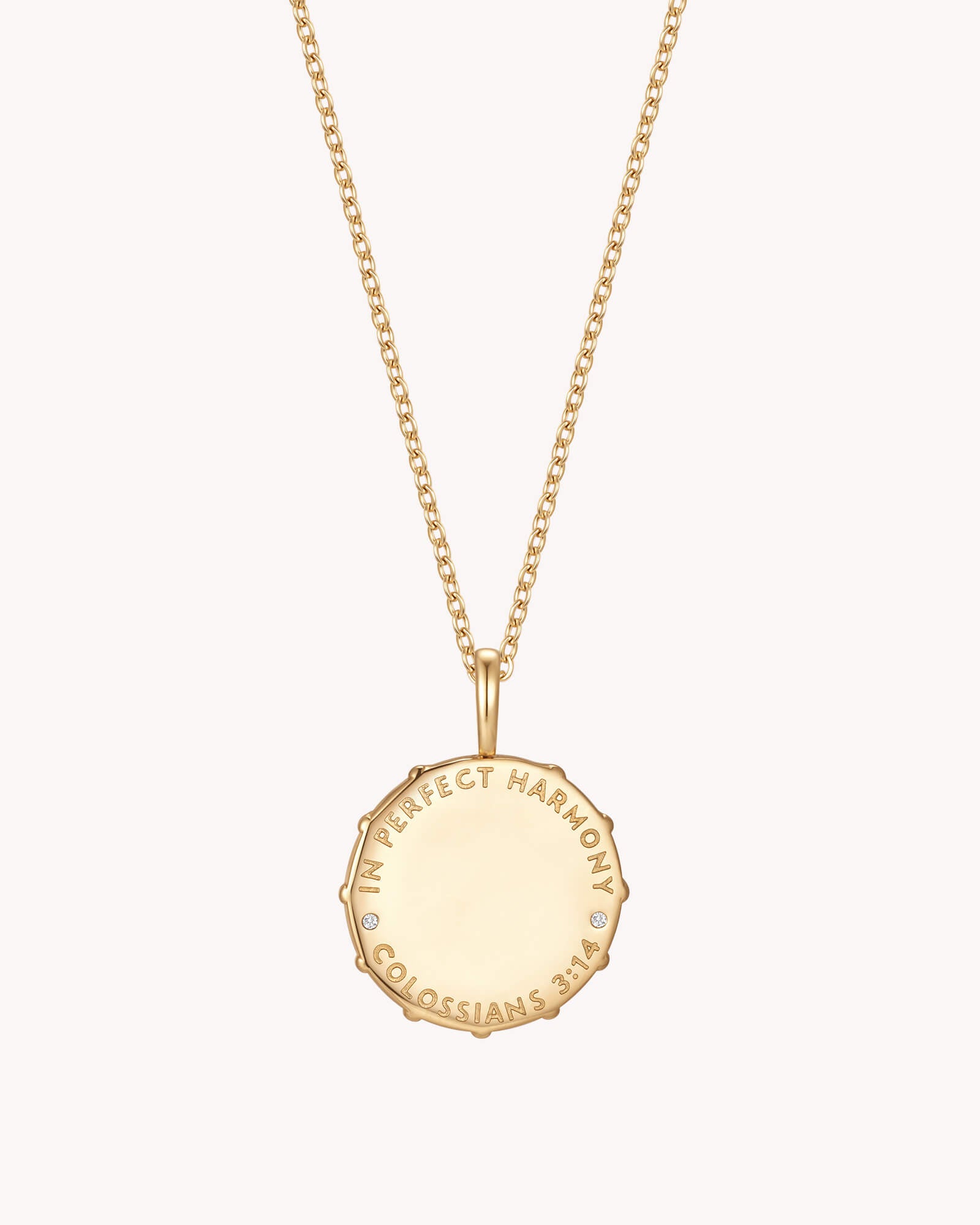 Colossians 3:14 Love Binds Gold Cable Chain Necklace