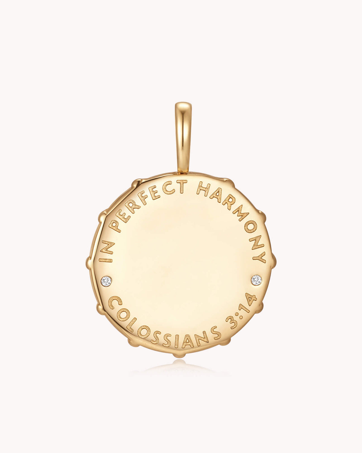 Back of Love Binds Everything Together Colossians 3:14 Gold Medallion