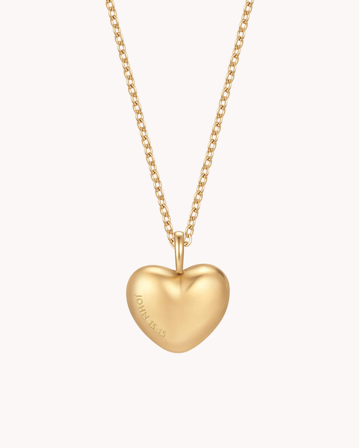 John 15:15 Called You Friends Gold Heart Necklace