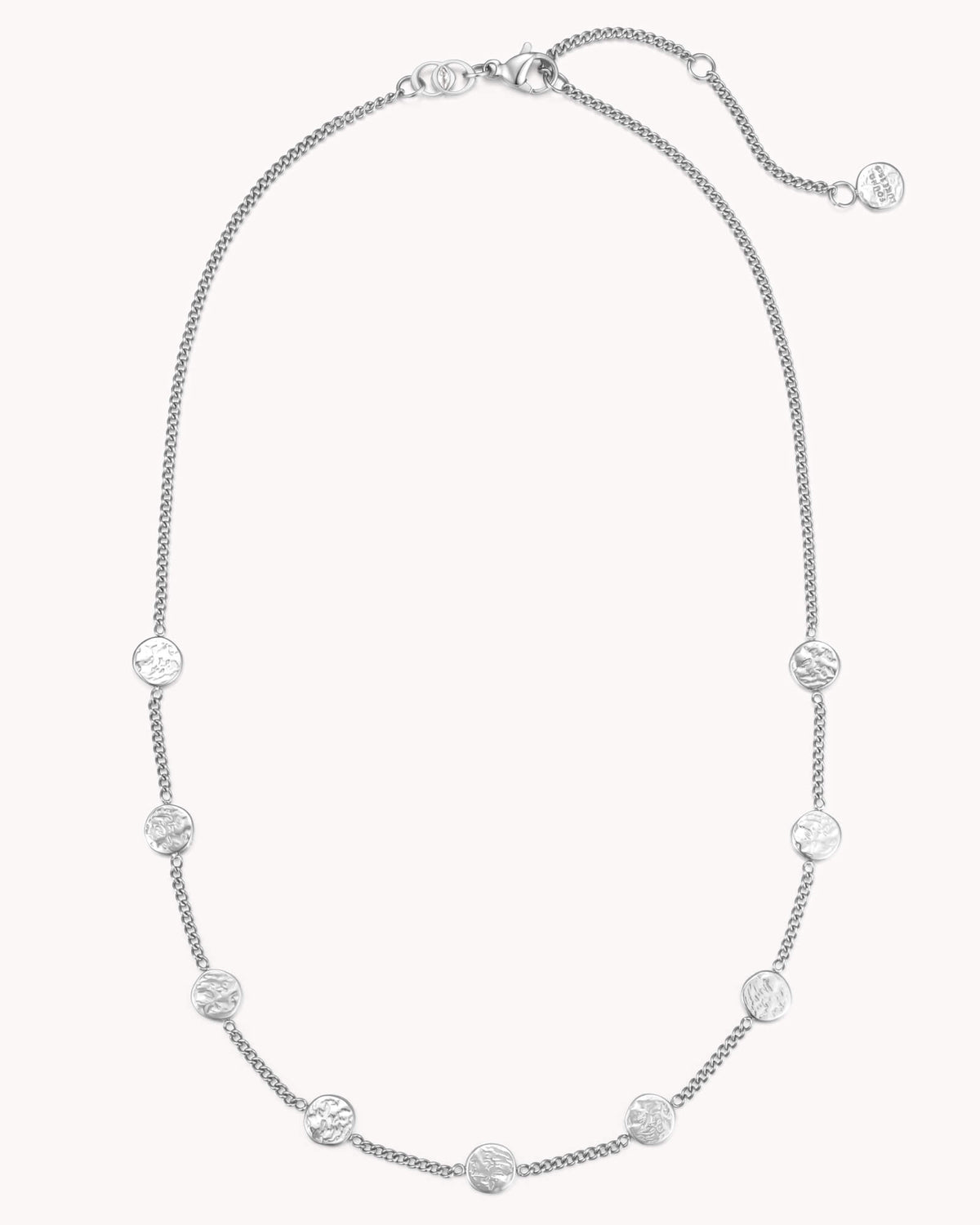 FOUND Luke 15:9 White Gold Coin Choker Necklace