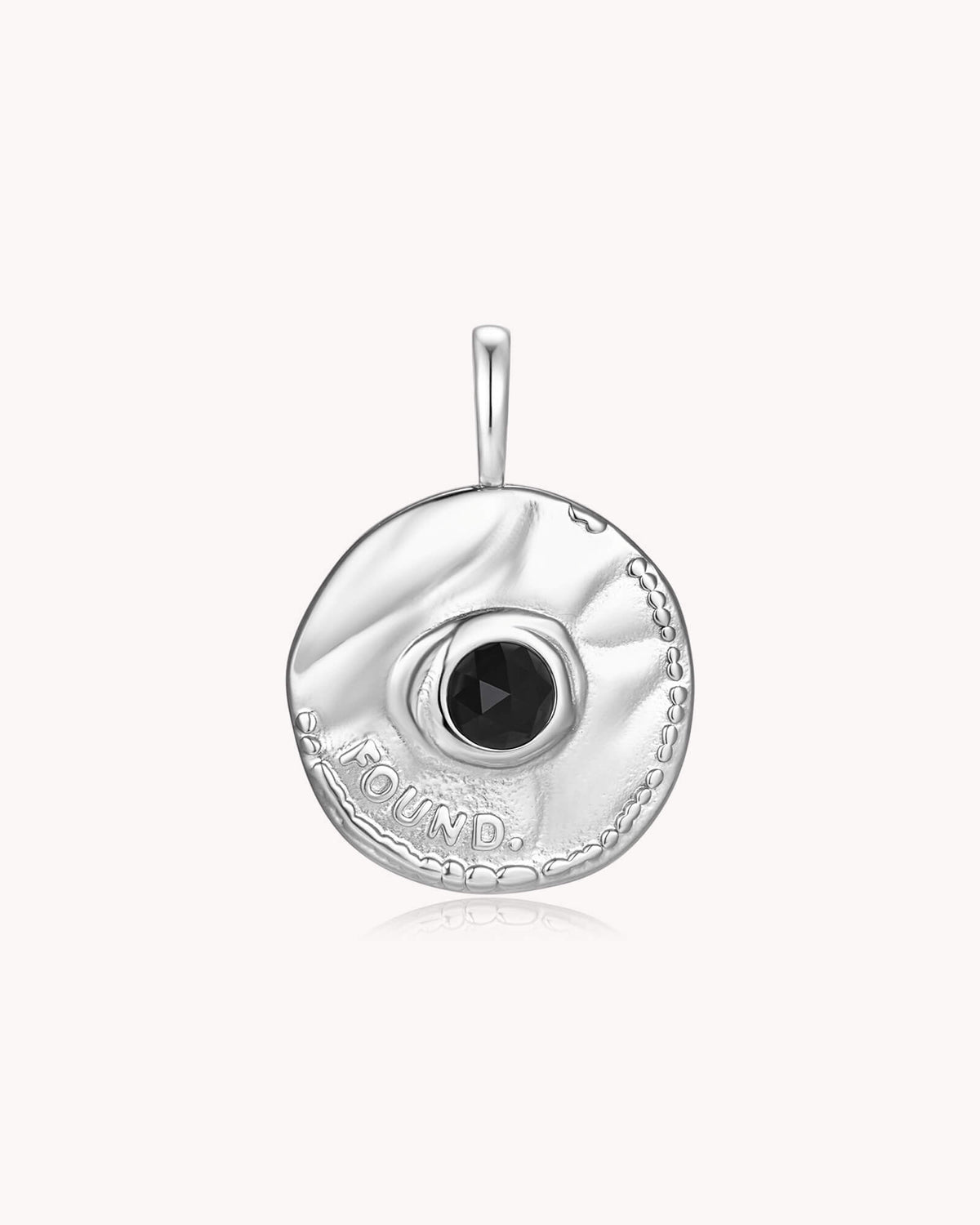 FOUND Luke 15:9 White Gold Coin Pendant