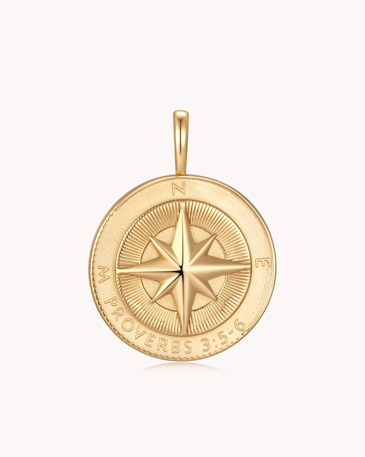 Back of Trust in The LORD Proverbs 3:5-6 Gold Medallion