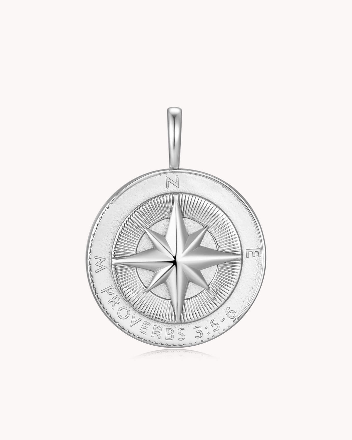 Back of Trust in The LORD Proverbs 3:5-6 Stainless Steel Medallion