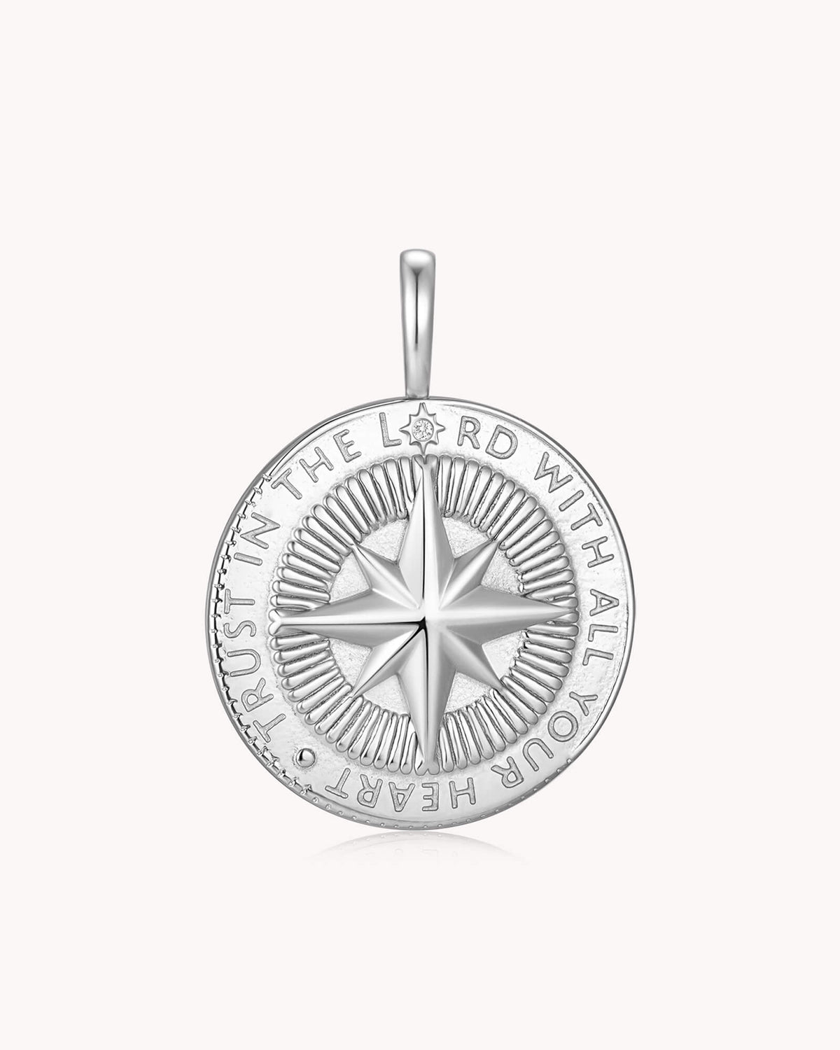 Trust in The LORD Proverbs 3:5-6 Stainless Steel Medallion
