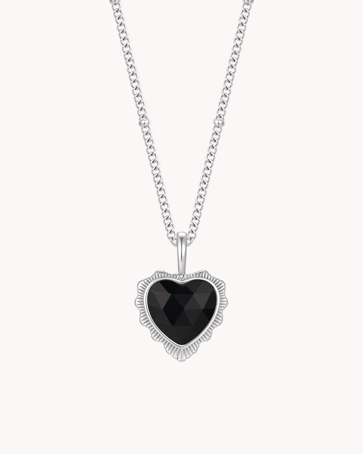 Proverbs 3:5-6 Trust in the LORD White Gold Heart Necklace