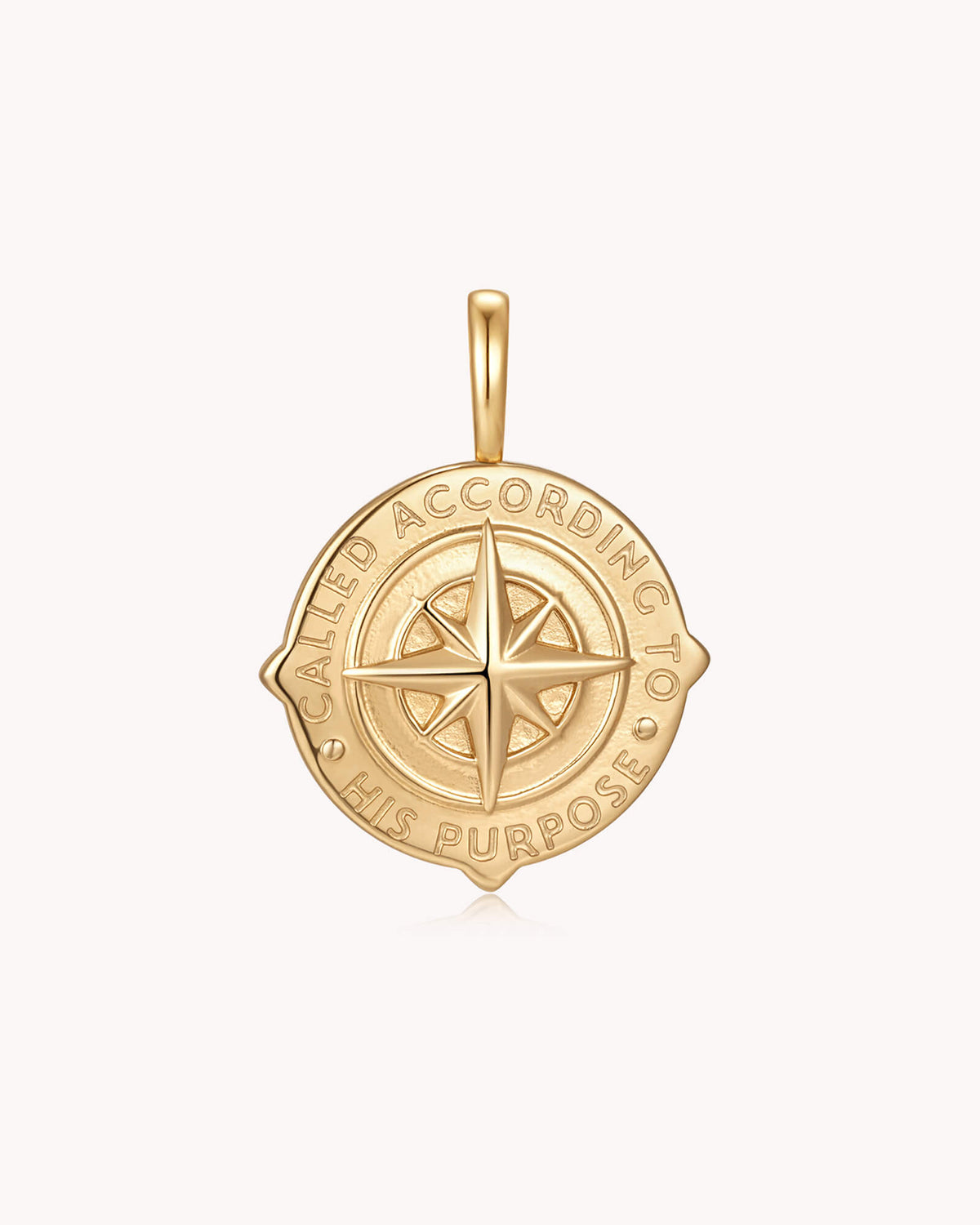 Called According to His Purpose Romans 8:28 Gold Pendant