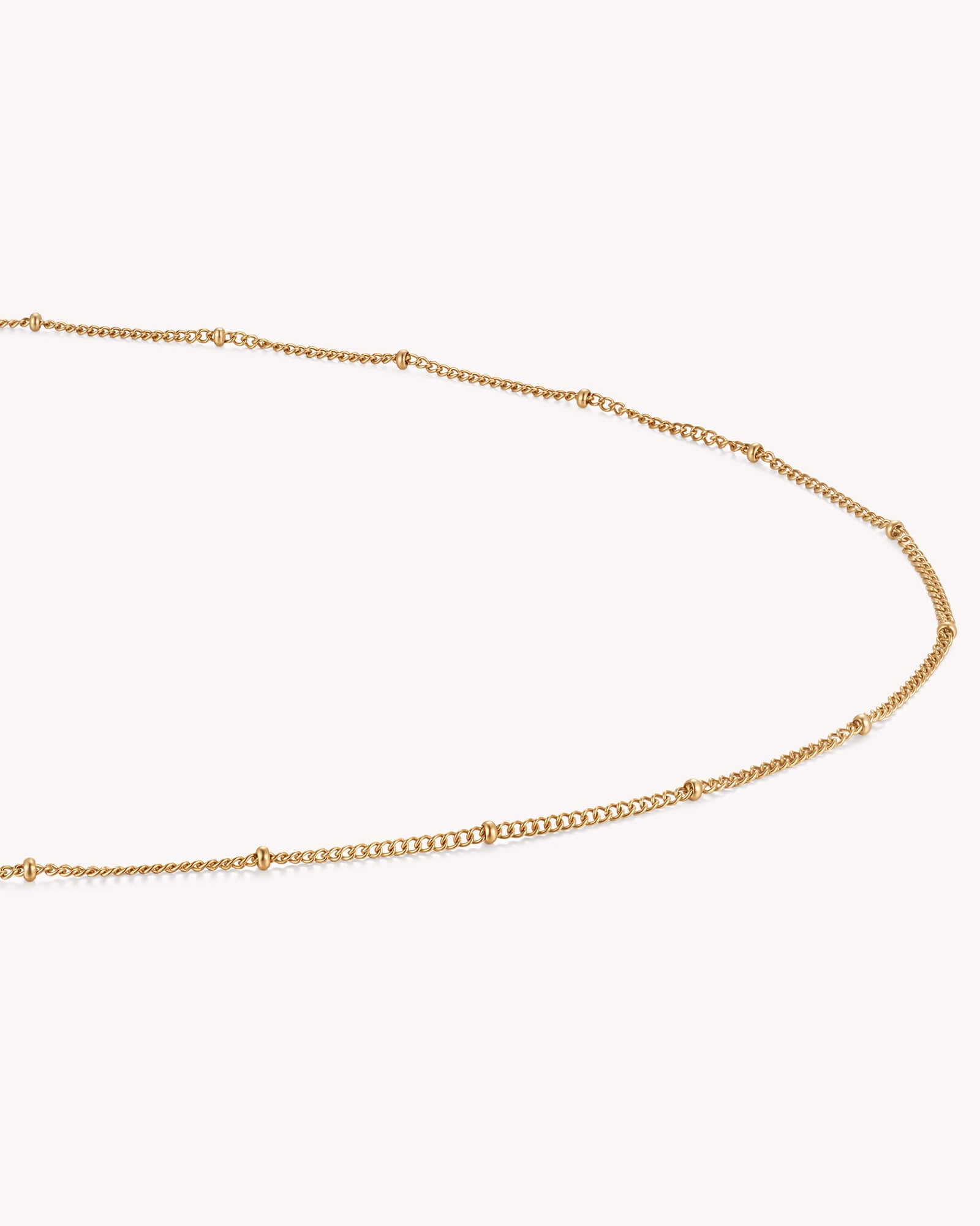 Close-up of Satellite Chain Gold Necklace