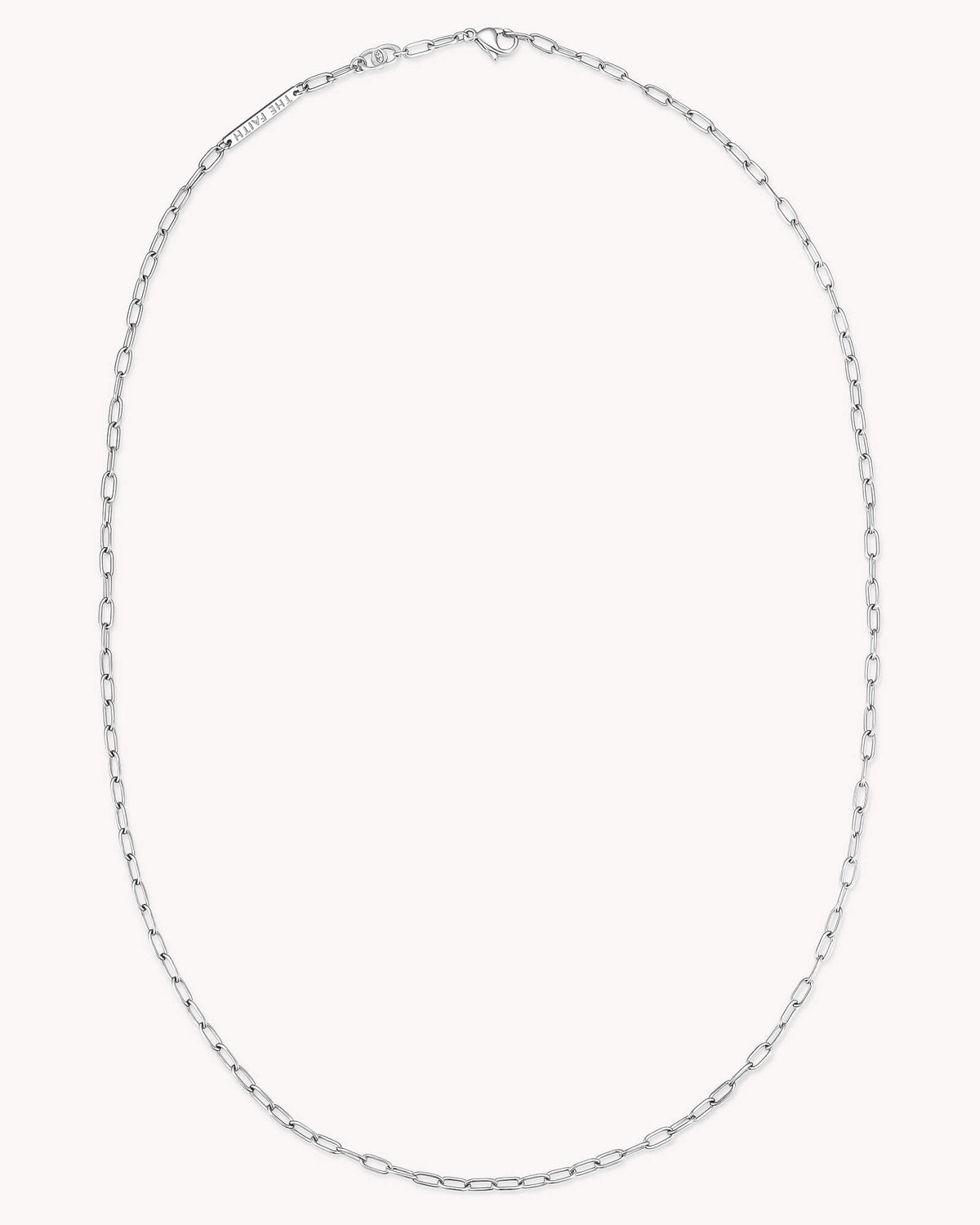 An additional image of the Small Link Chain White Gold Necklace