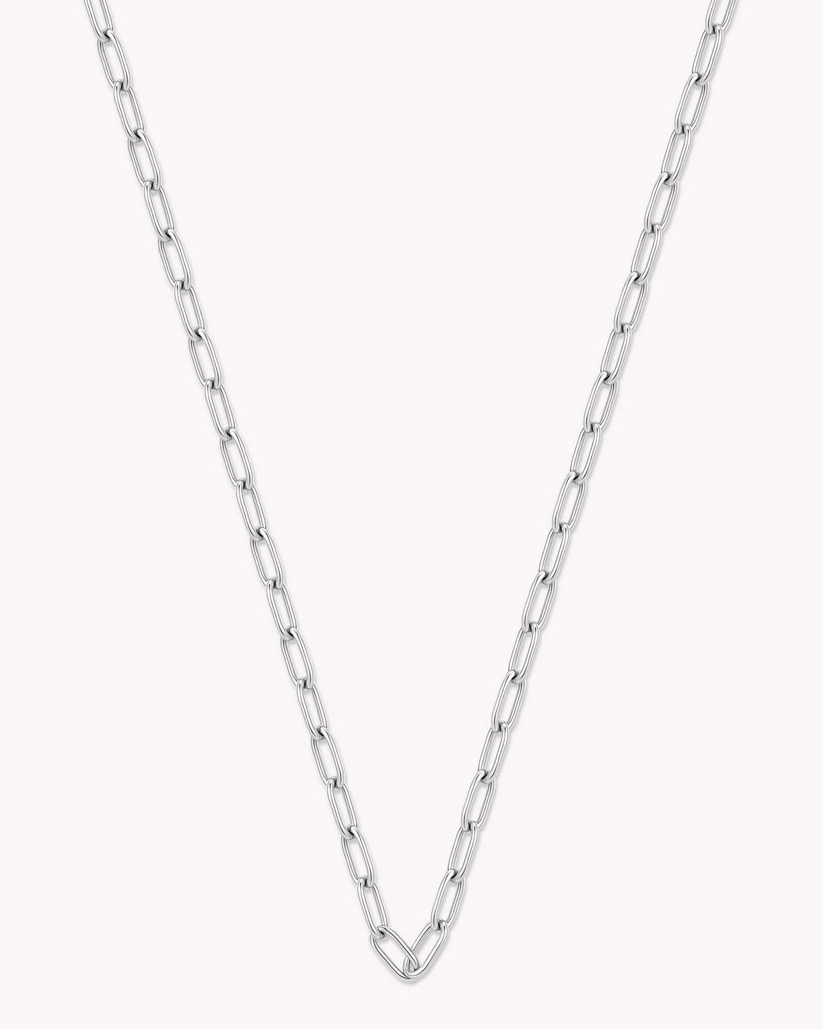 Small Link Chain White Gold Necklace