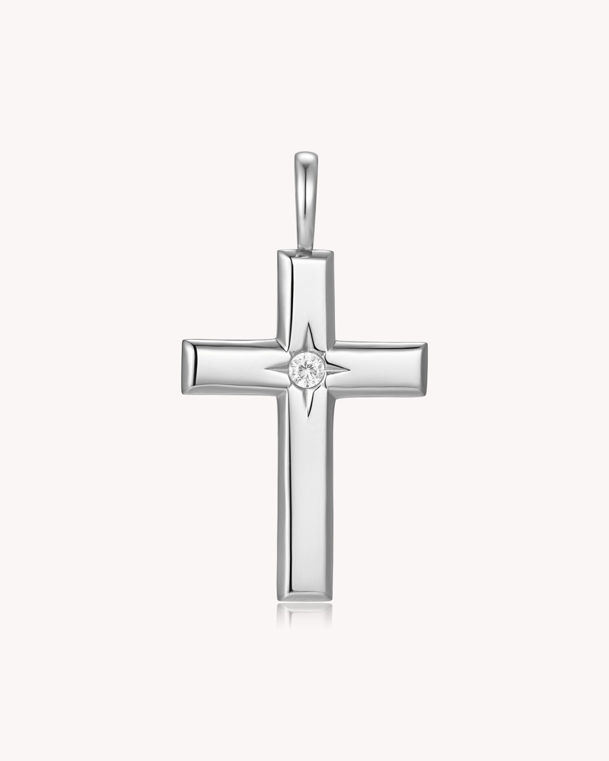 The Bright Morning Star Stainless Steel Large Cross Pendant