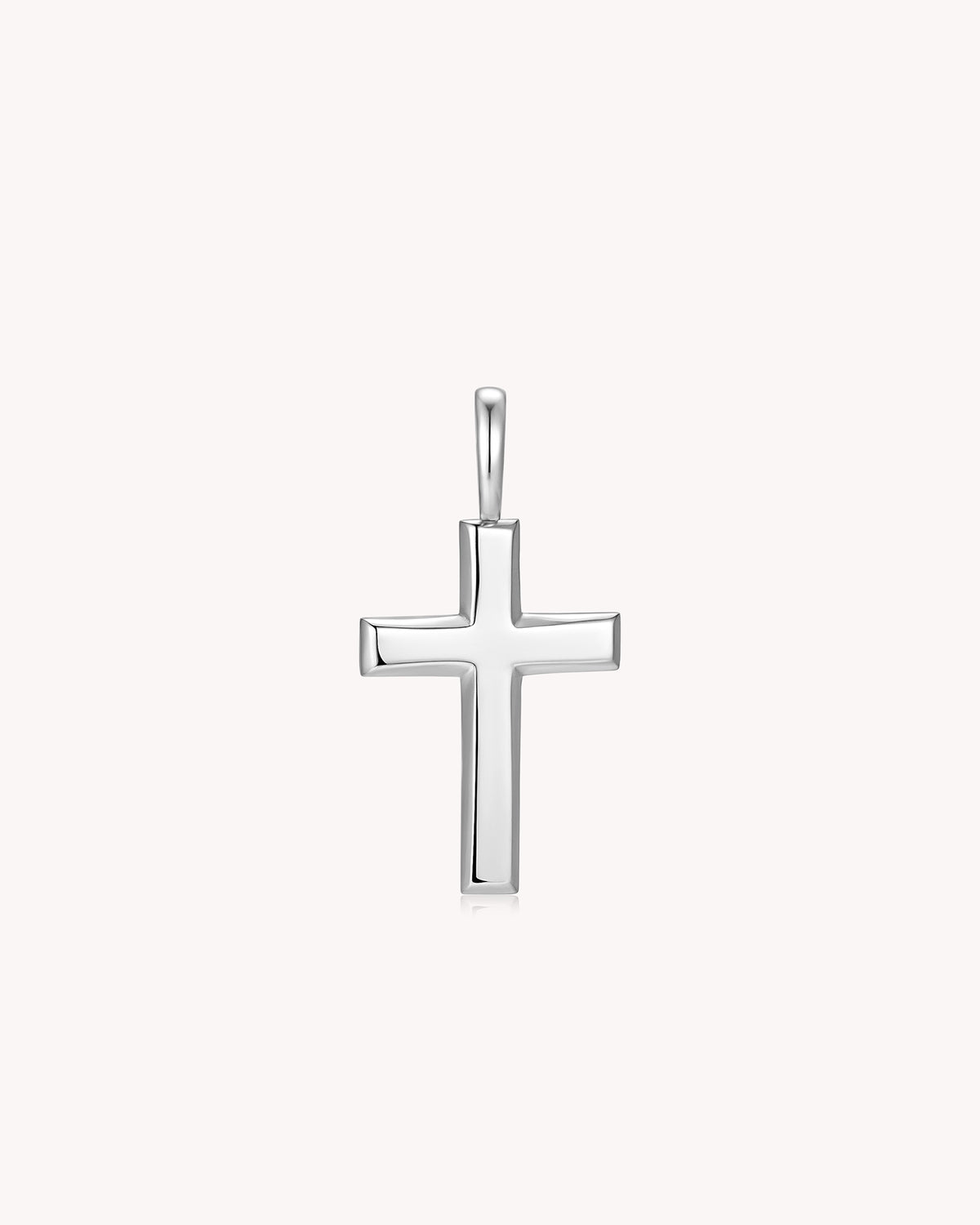 White Gold Classic Cross Pendant