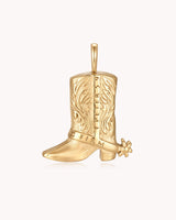 Standing Firm 1 Peter 5:9 Gold Cowboy Boots Pendant