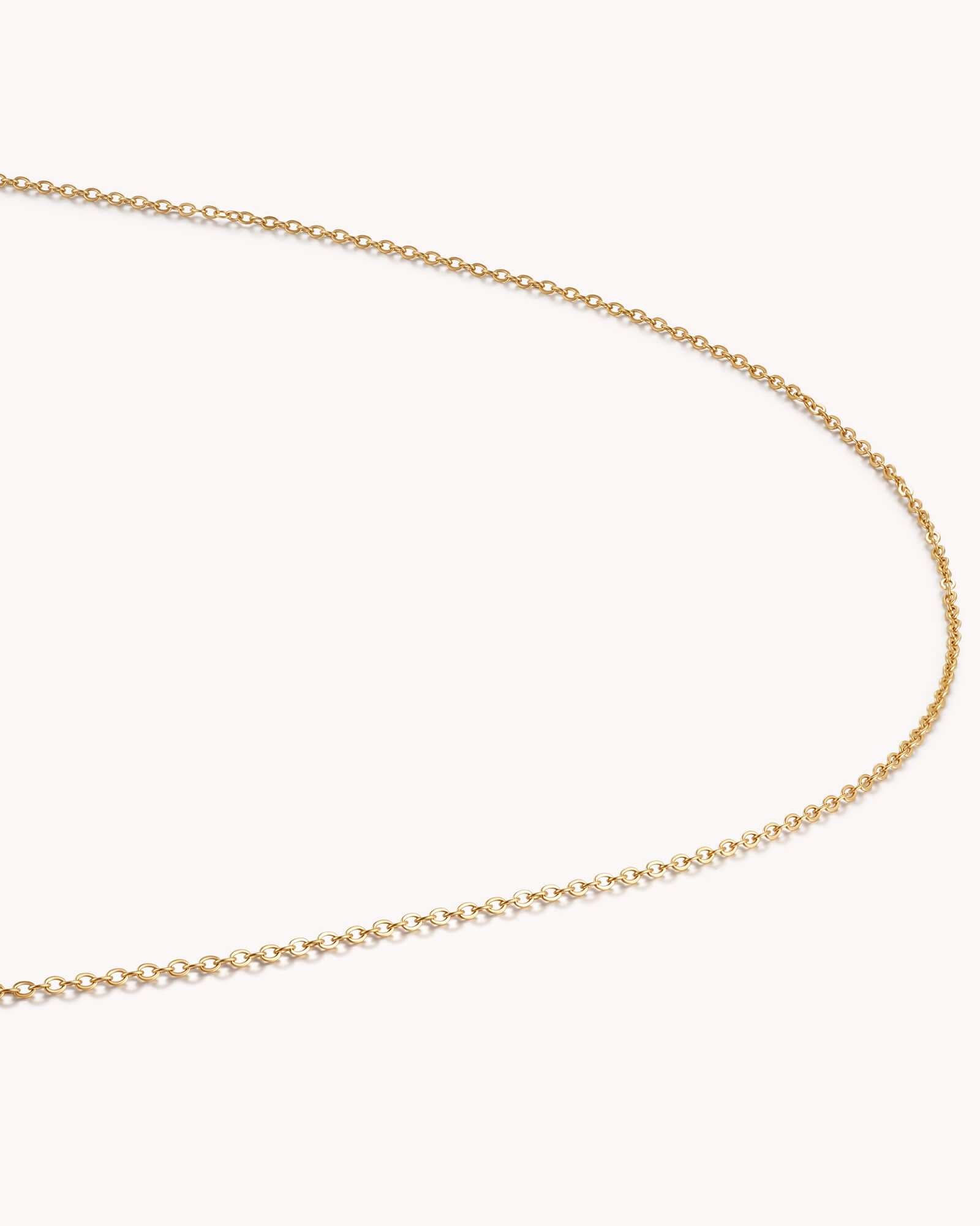 Close-up of Cable Chain Gold Necklace