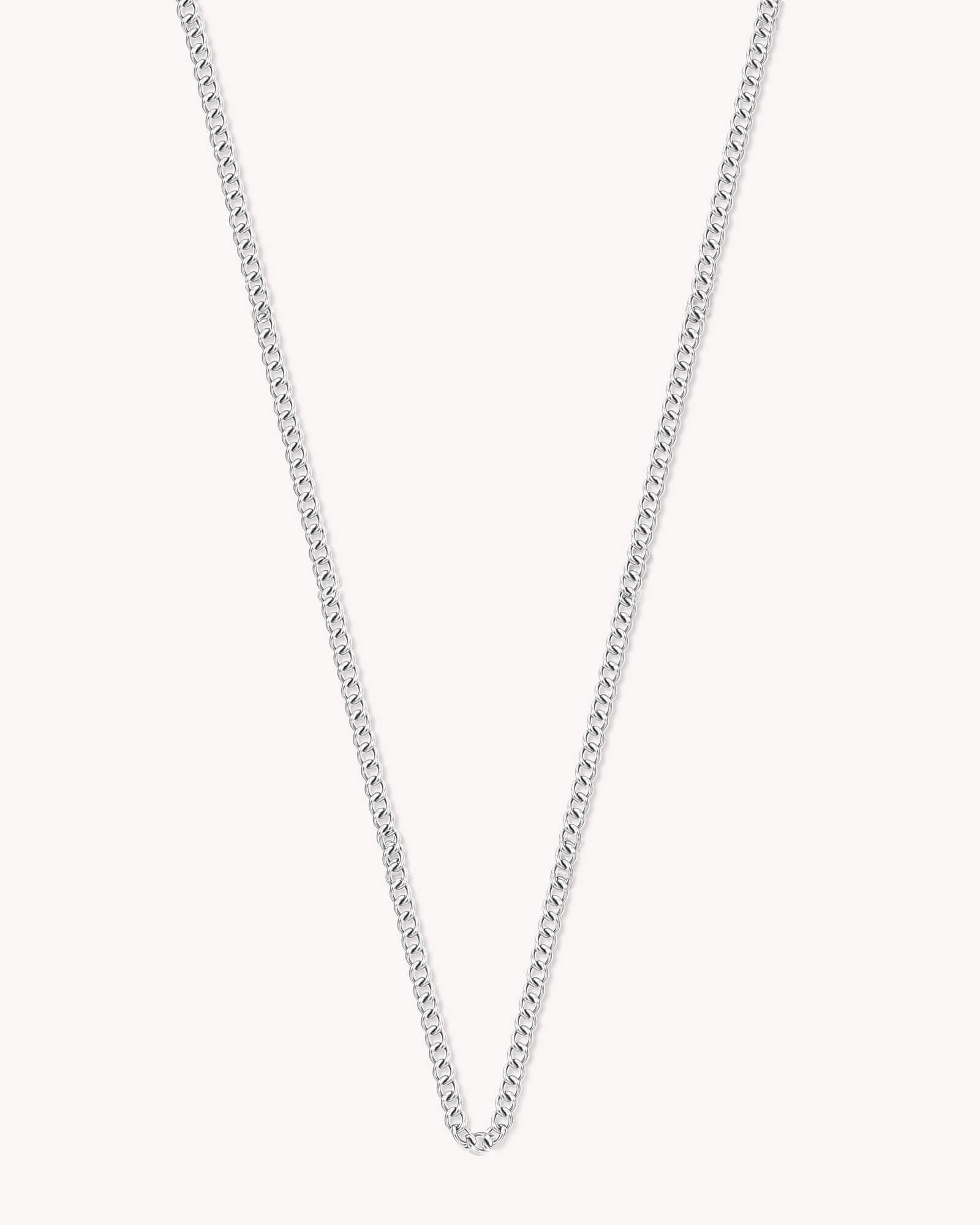 Cable Chain White Gold Necklace