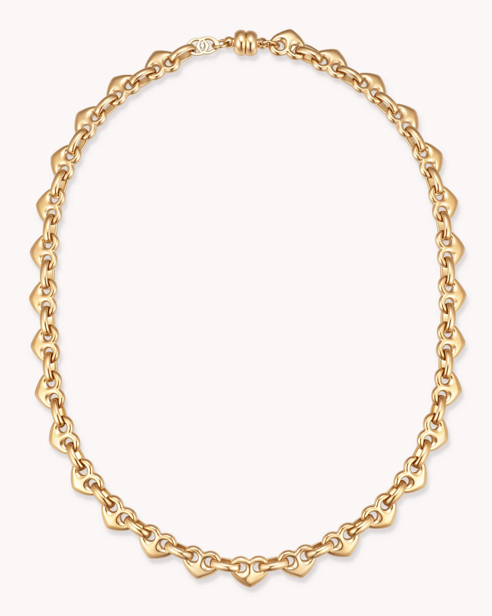 Colossians 3:14 Gold Heart Mariner Chain Necklace