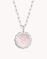 Colossians 3:14 Love Binds White Gold Small Link Chain Necklace
