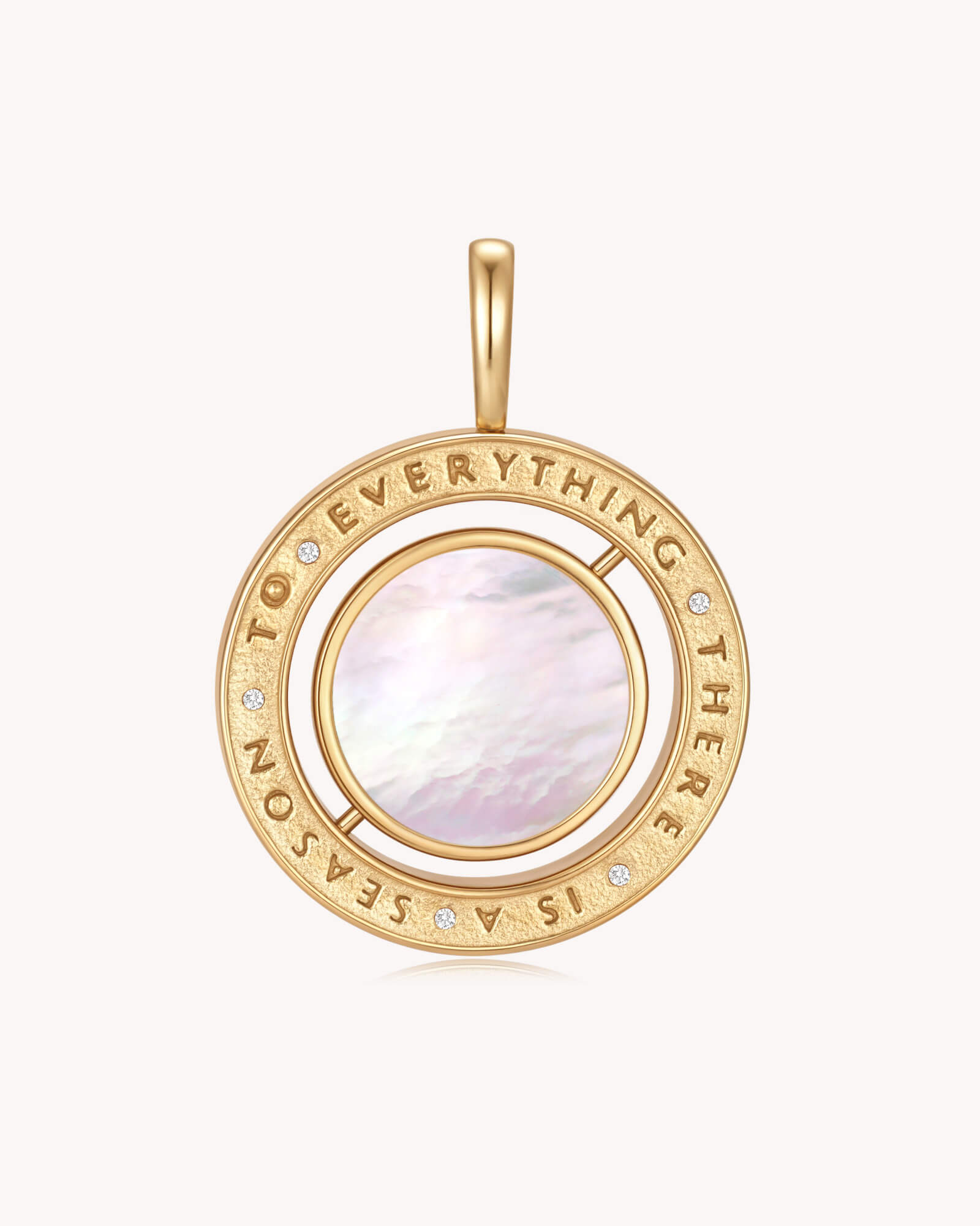 To Everything There is a Season Ecclesiastes 3:1 Gold Spinning Medallion