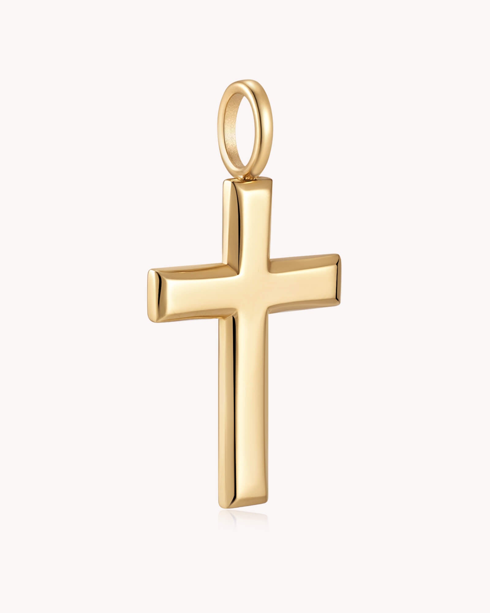 White Gold Large Classic Cross Pendant