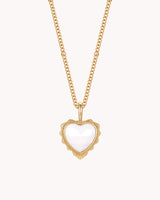 John 16:33 Take Heart Gold Heart Necklace