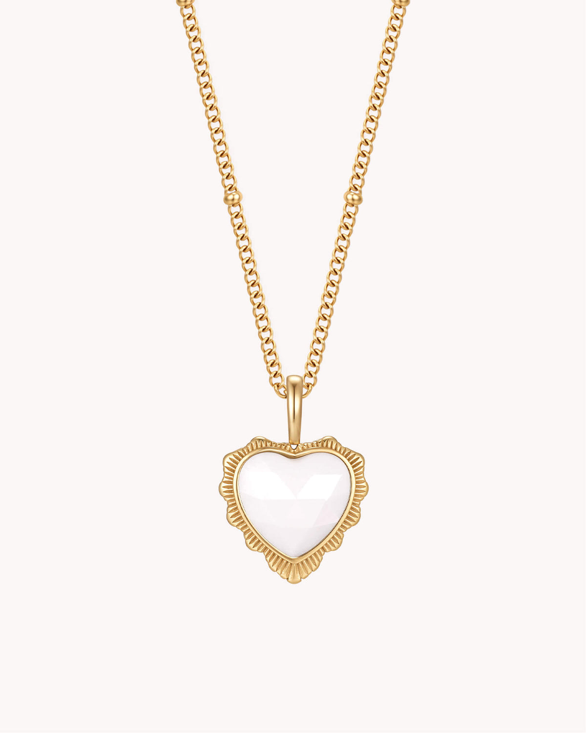 John 16:33 Take Heart Gold Heart Necklace