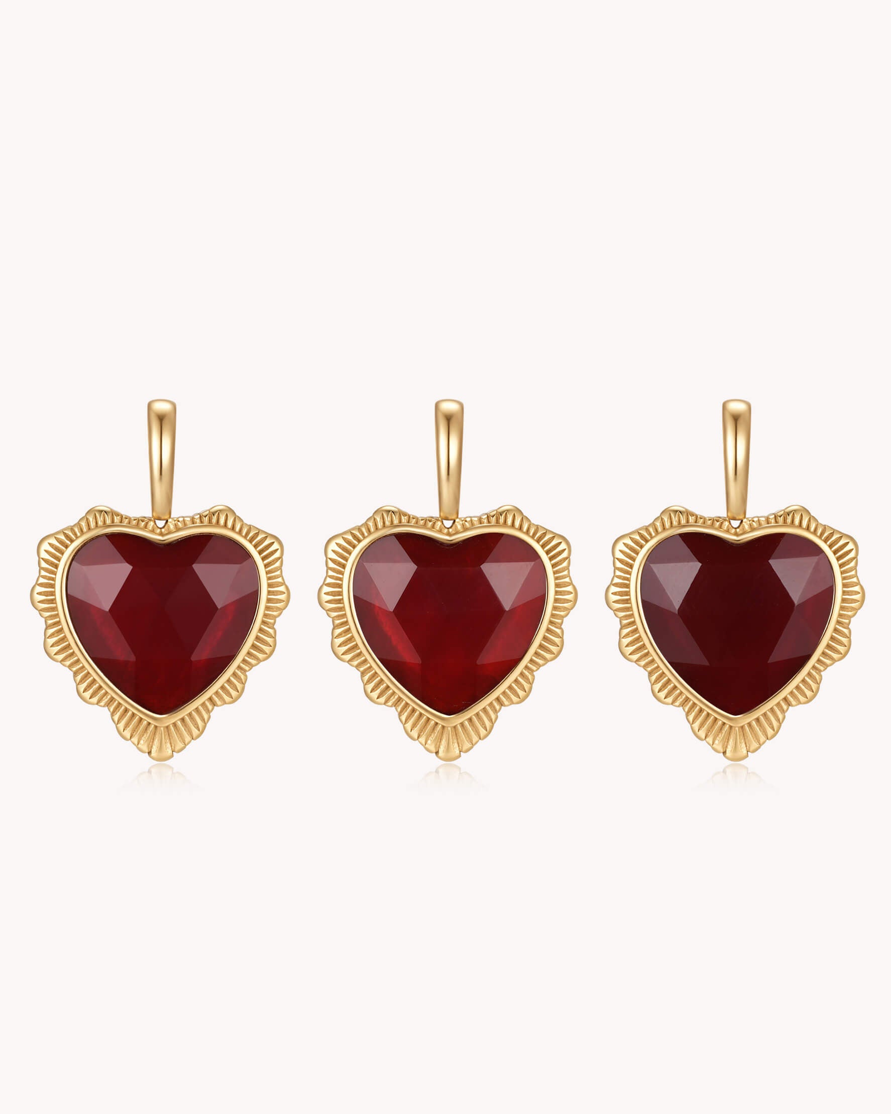 Natural stone variation on So Loved John 3:16 Gold Red Agate Heart Pendant