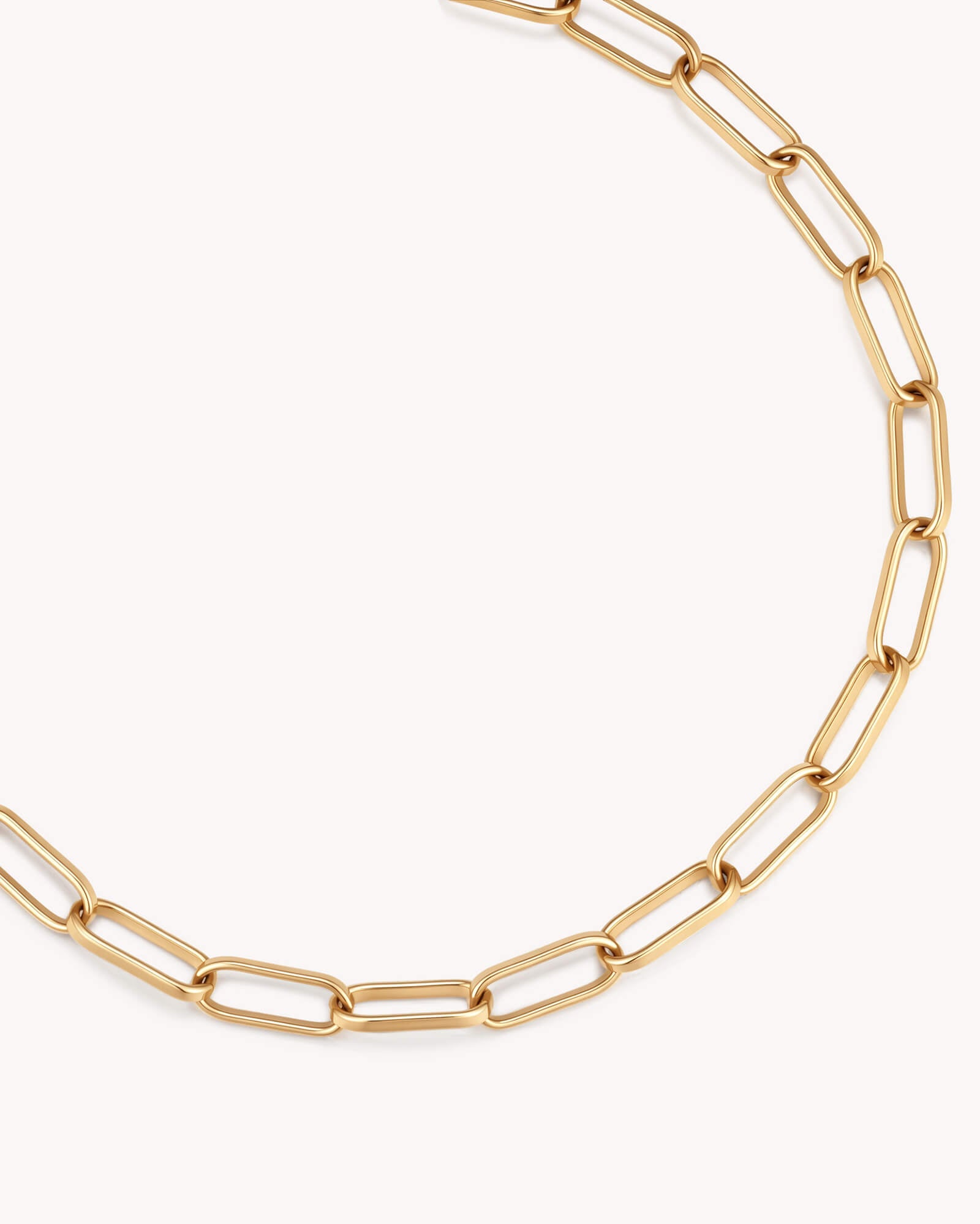 Close-up of Link Chain Gold Bracelet