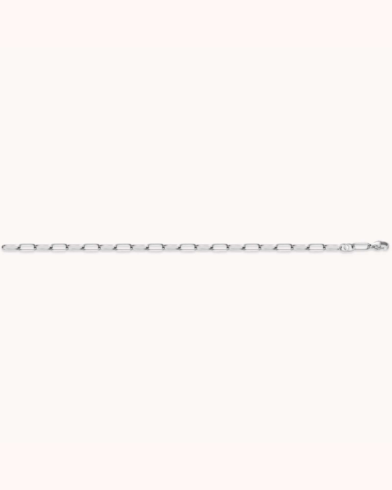 Additional image of Link Chain White Gold Bracelet