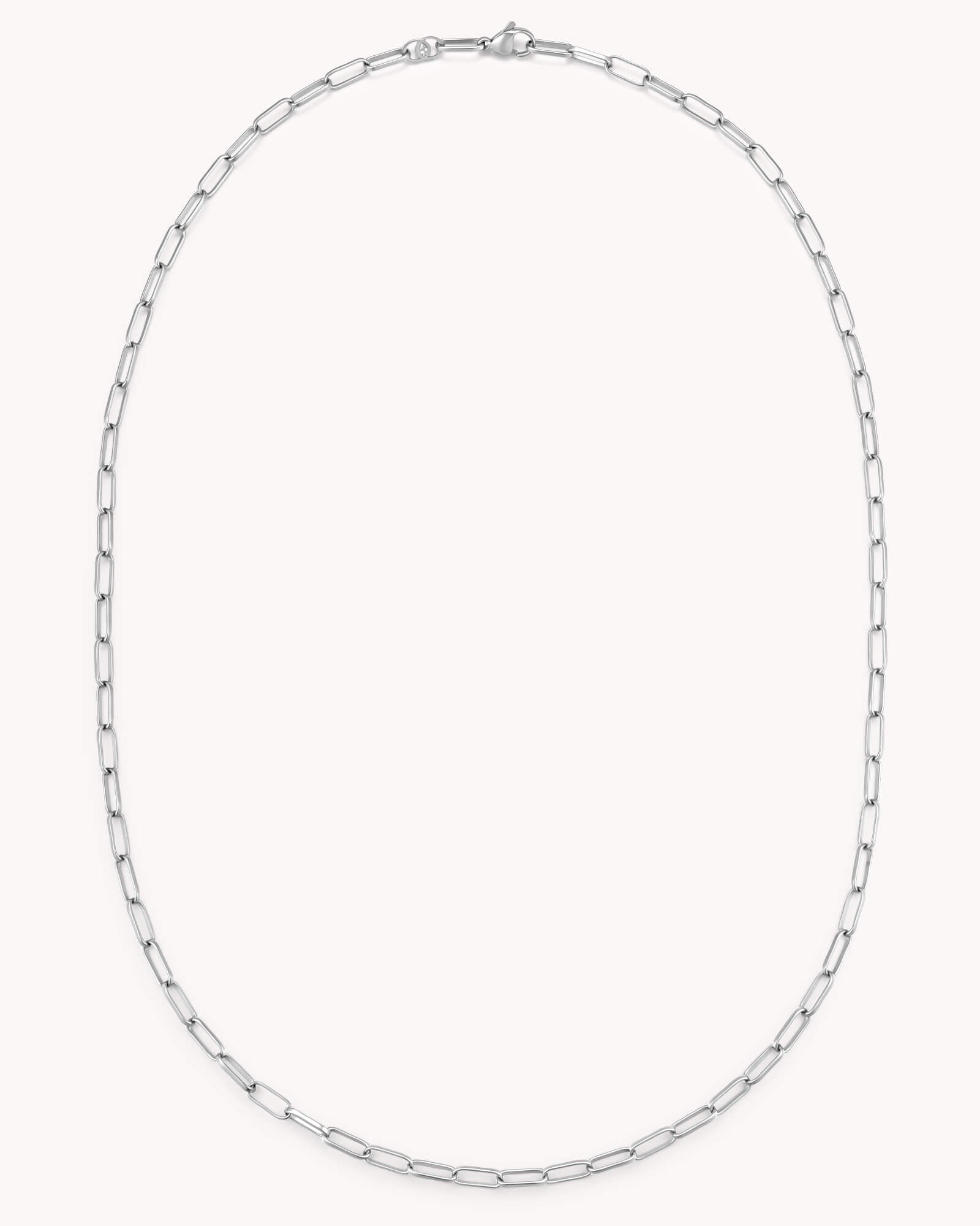 An additional image of the Link Chain White Gold Necklace