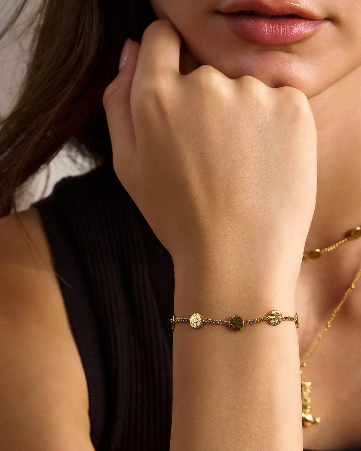 FOUND Luke 15:9 Gold Coin Bracelet