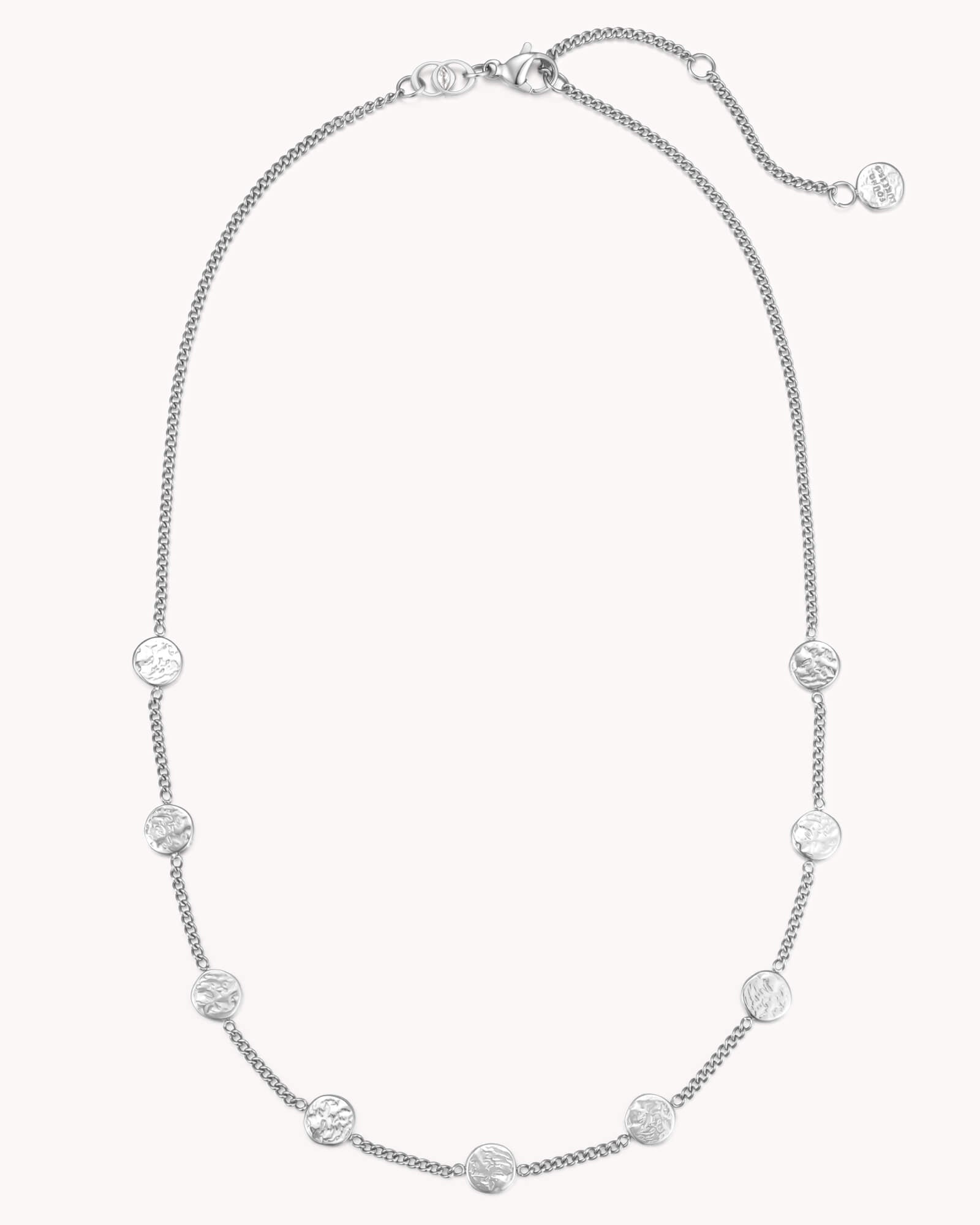 FOUND Luke 15:9 White Gold Coin Choker Necklace
