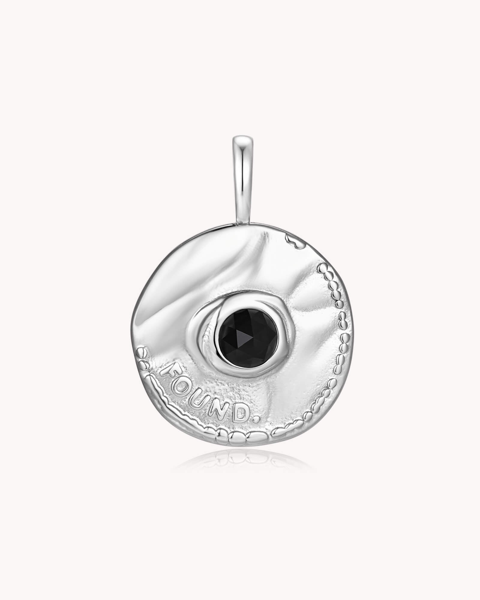 FOUND Luke 15:9 White Gold Coin Pendant