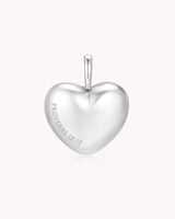 A Friend Loves at All Times Proverbs 17:17 White Gold Heart Pendant