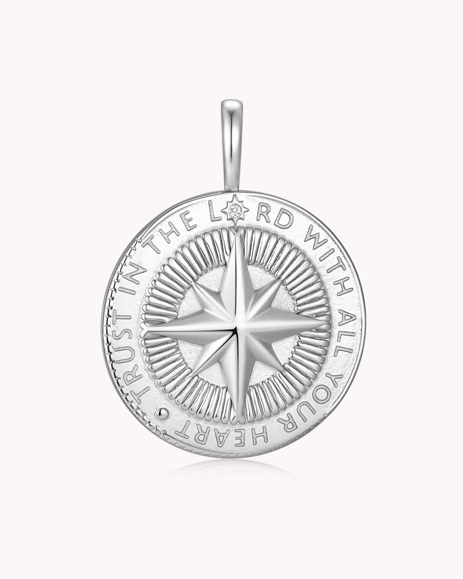 Trust in The LORD Proverbs 3:5-6 Stainless Steel Medallion