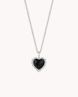 Proverbs 3:5-6 Trust in the LORD White Gold Heart Necklace