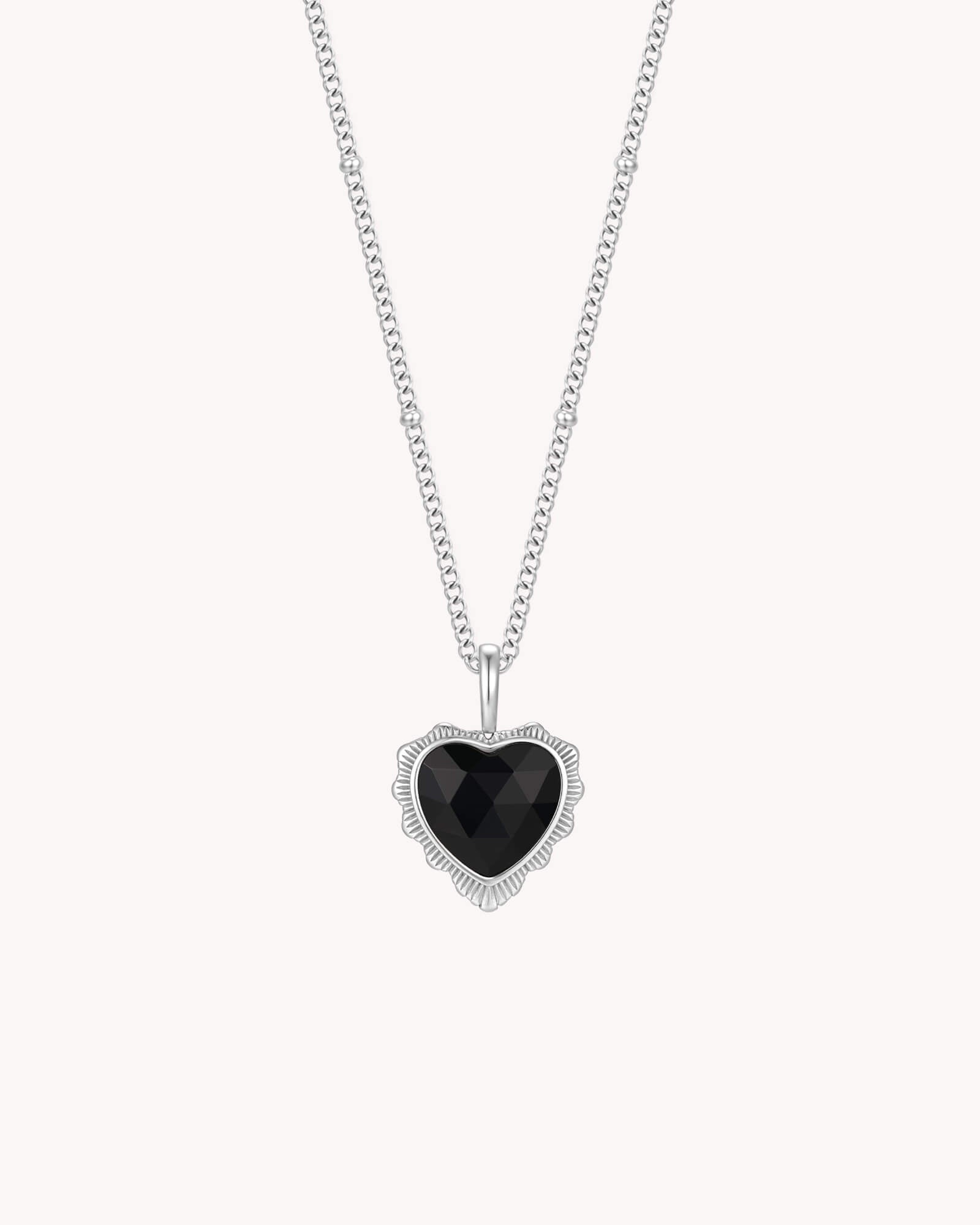 Proverbs 3:5-6 Trust in the LORD White Gold Heart Necklace