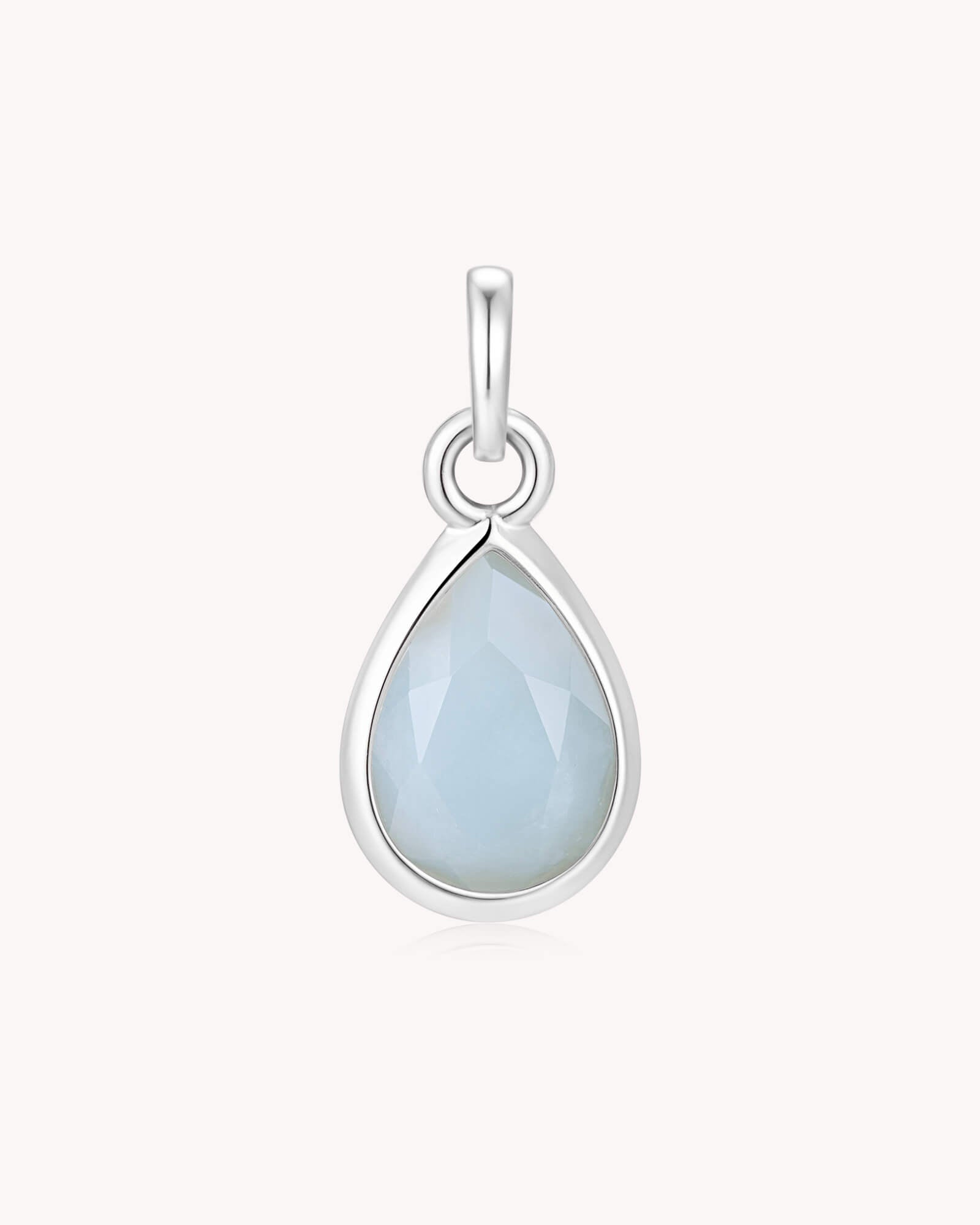 Guard Your Heart Proverbs 4:23 White Gold Aquamarine Heart Pendant