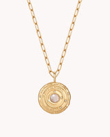 Psalm 136:9 The Moon and Stars Gold Small Link Chain Necklace