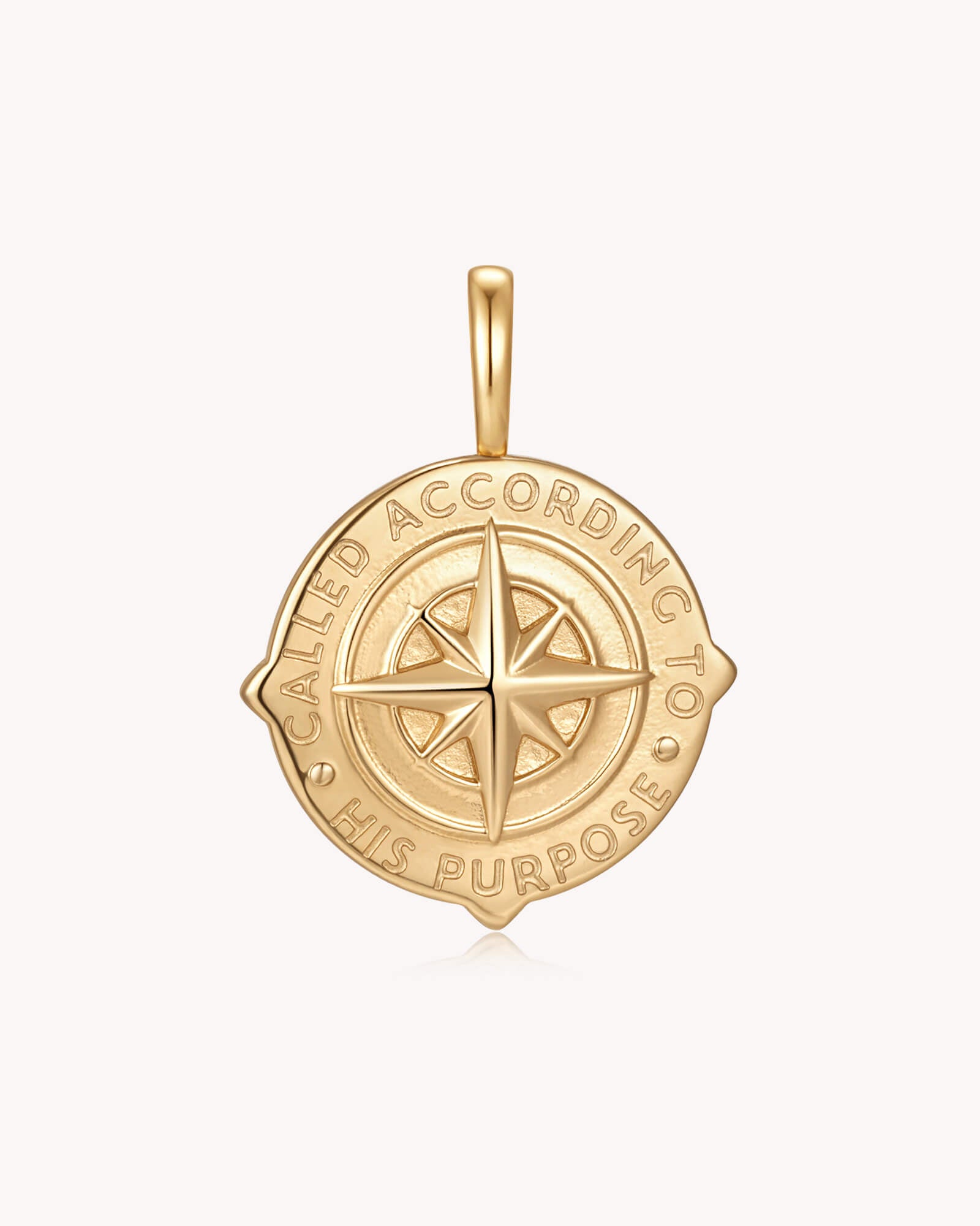 Called According to His Purpose Romans 8:28 Gold Pendant