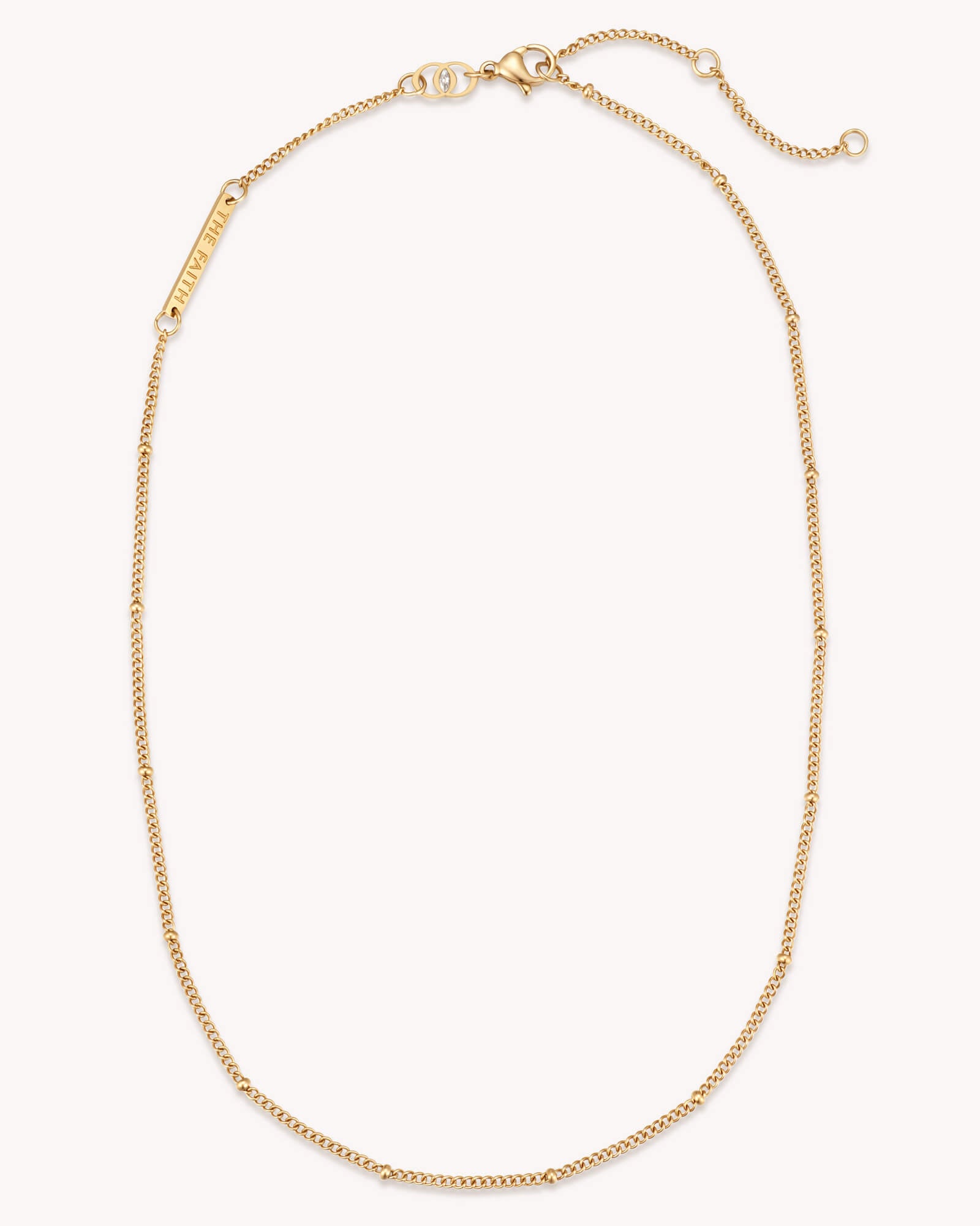 An additional image of the Satellite Chain Gold Necklace