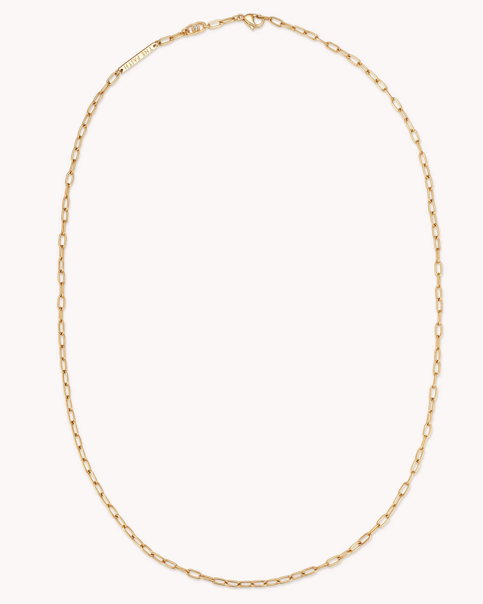 An additional image of the Small Link Chain Gold Necklace