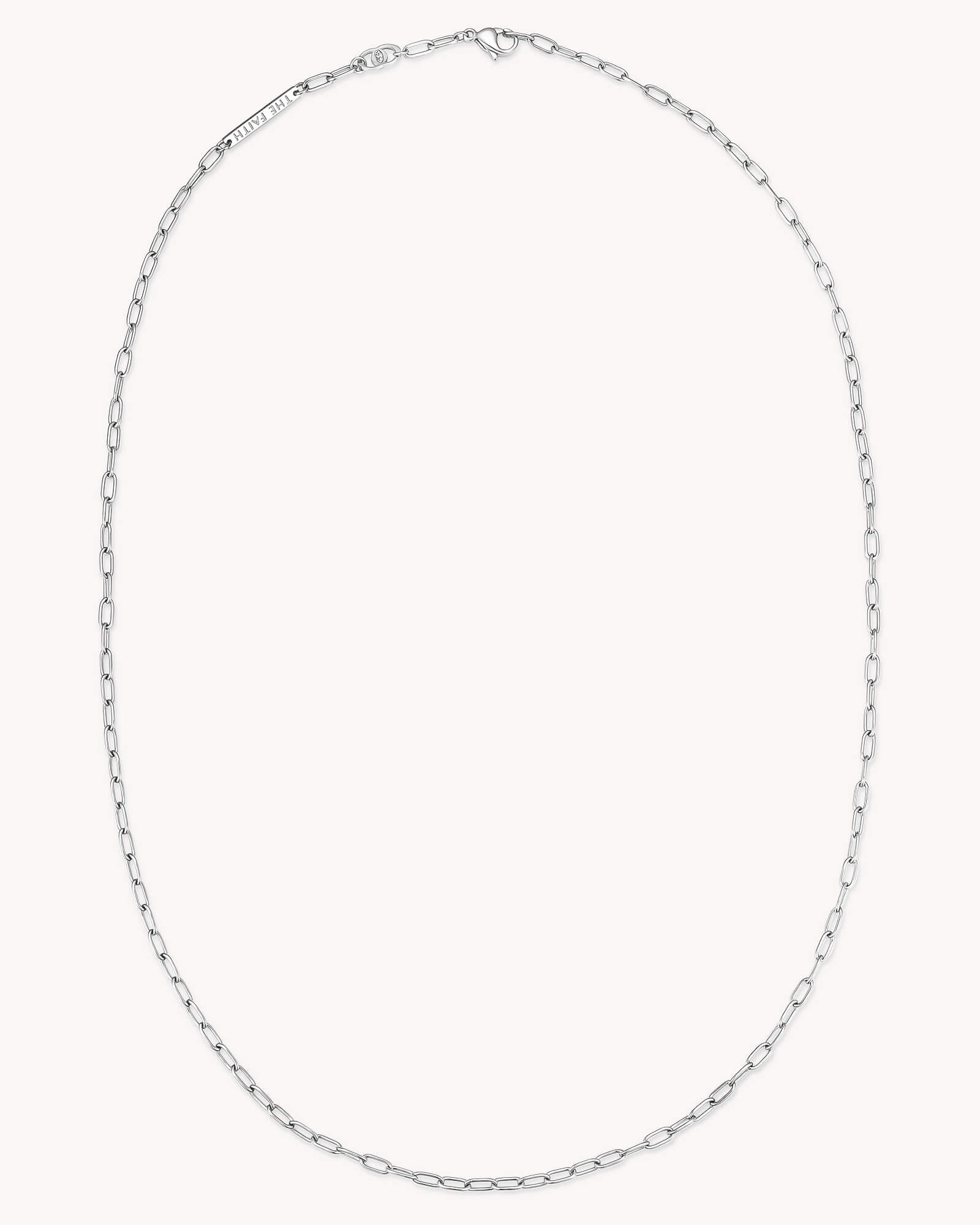 An additional image of the Small Link Chain White Gold Necklace