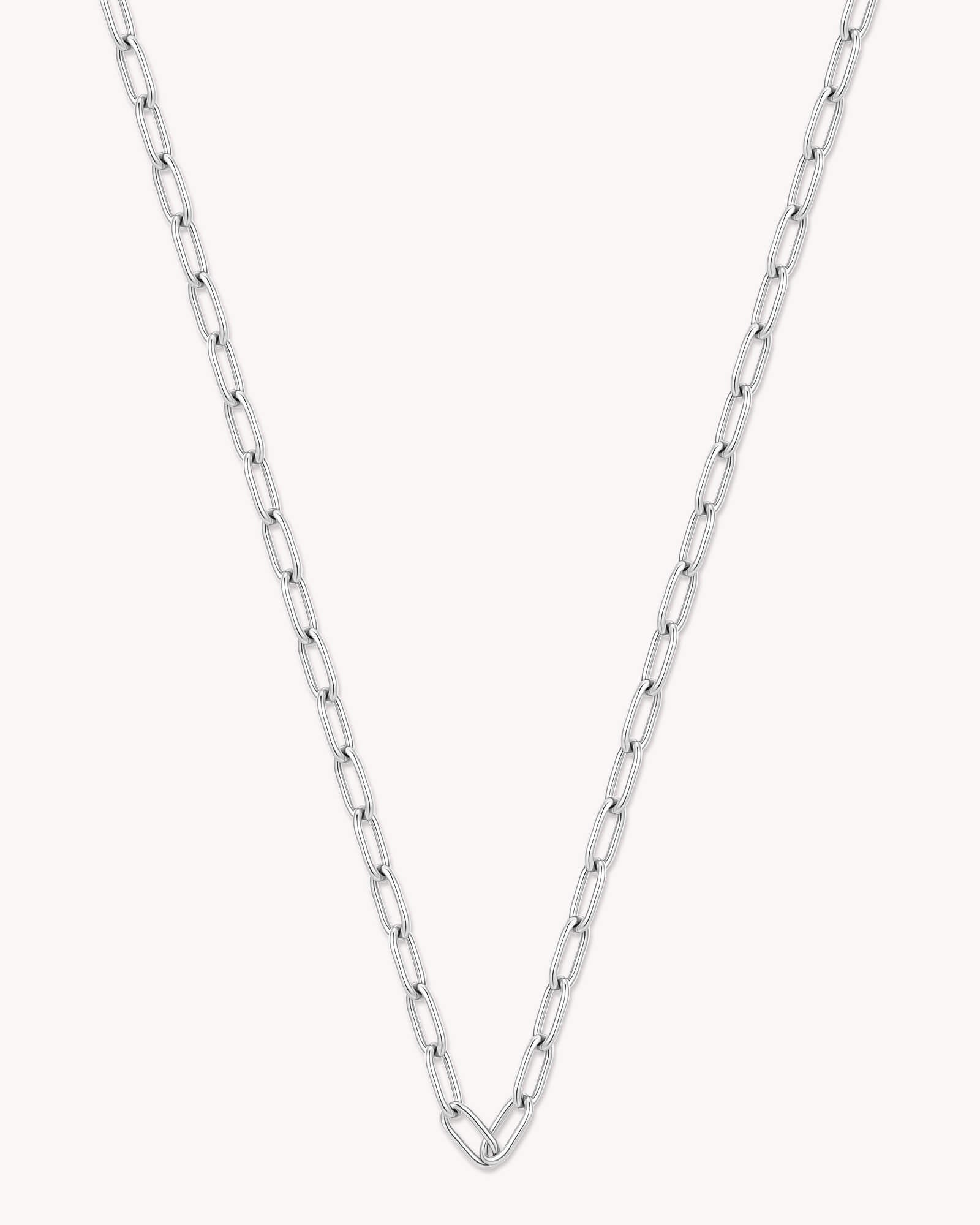 Small Link Chain White Gold Necklace