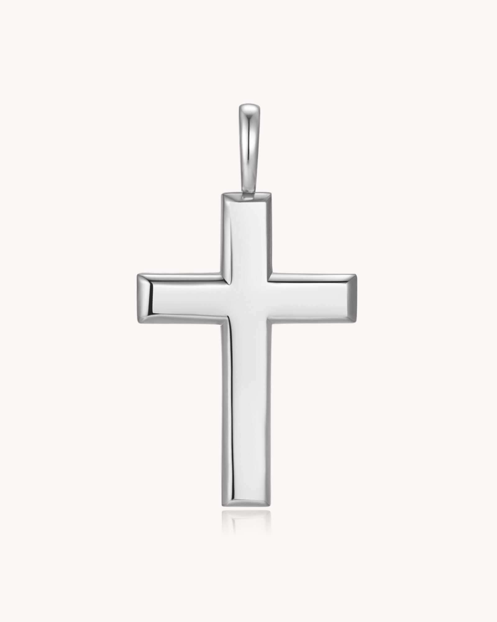 Stainless Steel Large Classic Cross Pendant