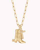 Standing Firm in His Light Gold Cross Necklace