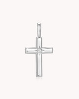 The Bright Morning Star White Gold Cross Pendant